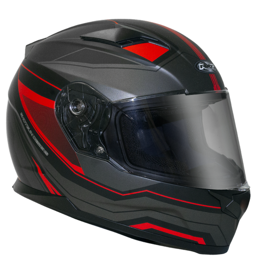 Street Missile Matt Black Red Helmet - Bikerr