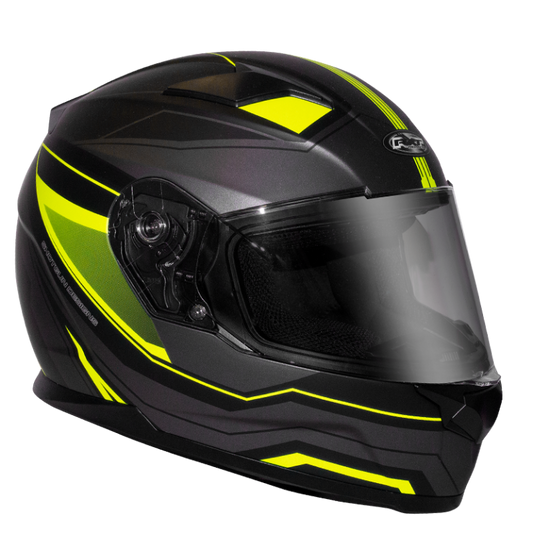 Street Missile Matt Black Fluro Helmet - Bikerr