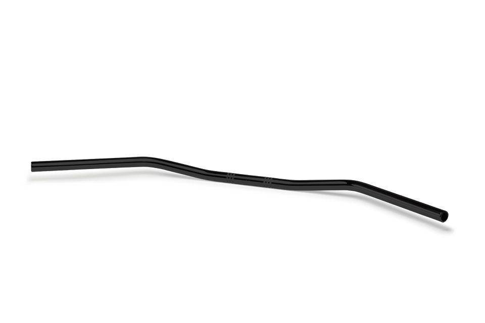 25.4mm (1") Steel Wide Bar Handlebars (Colour: Black) - Bikerr