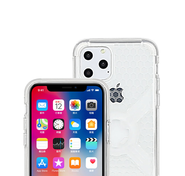 I Phone 11 Pro Max X Guard Case Clear Grey + Infinity Mount - Bikerr