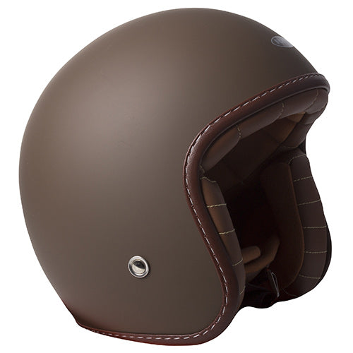 Classic Matt Dark Brown Helmet - Bikerr