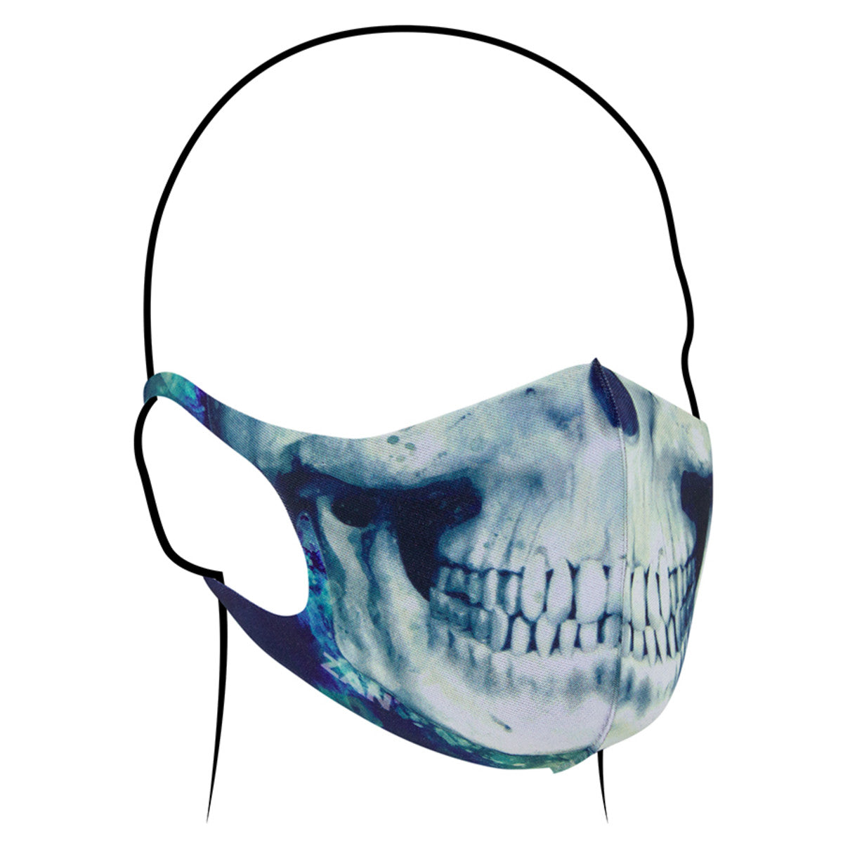 Lightweight Face Mask 2 Pack Paint Skull/Black - Bikerr