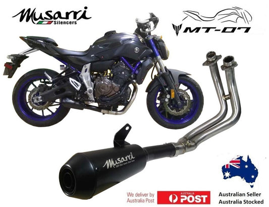 XSR 700 2015-2022 - Musarri Street Series GP Full System Exhaust - Black - Bikerr