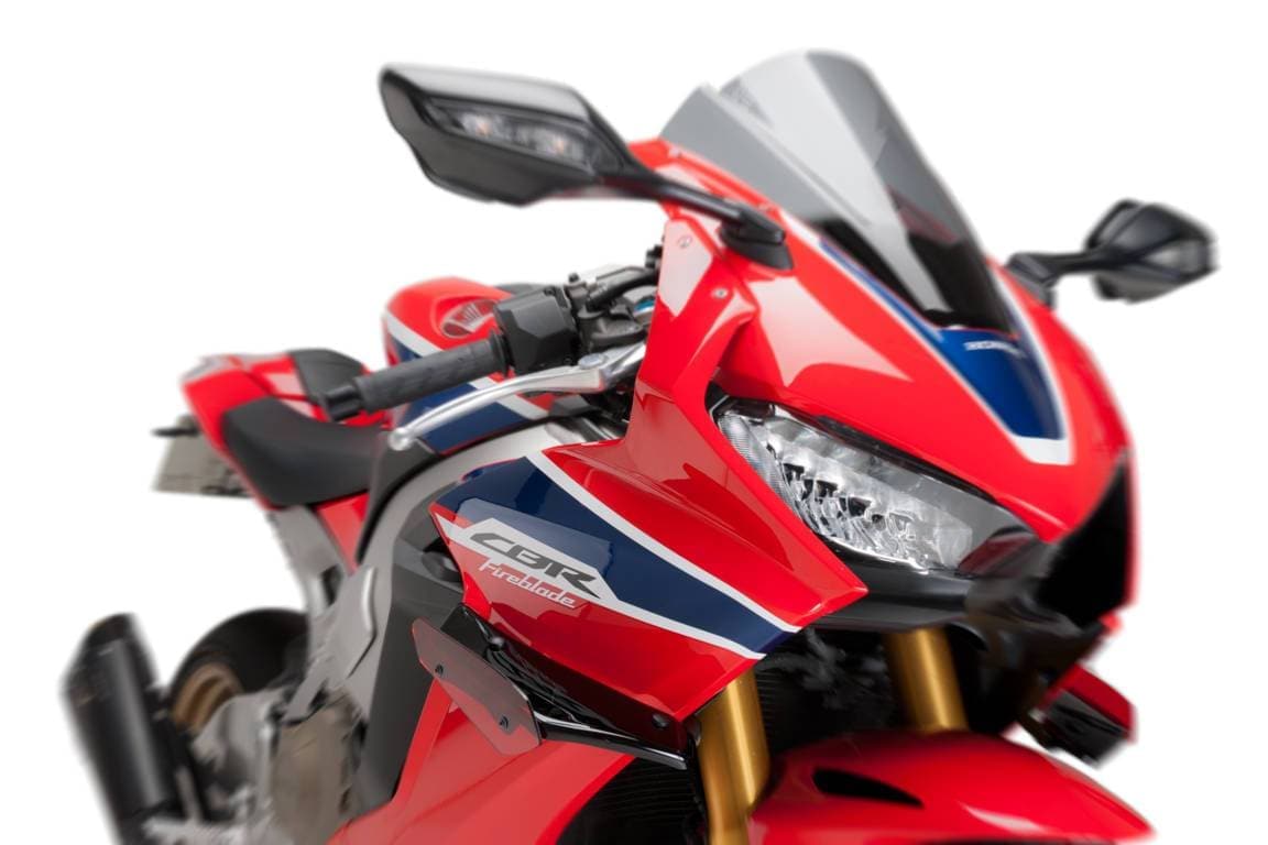 Puig Side Downforce Spoilers | Black/Red | Honda CBR 1000 RR 2017>2019 - Bikerr