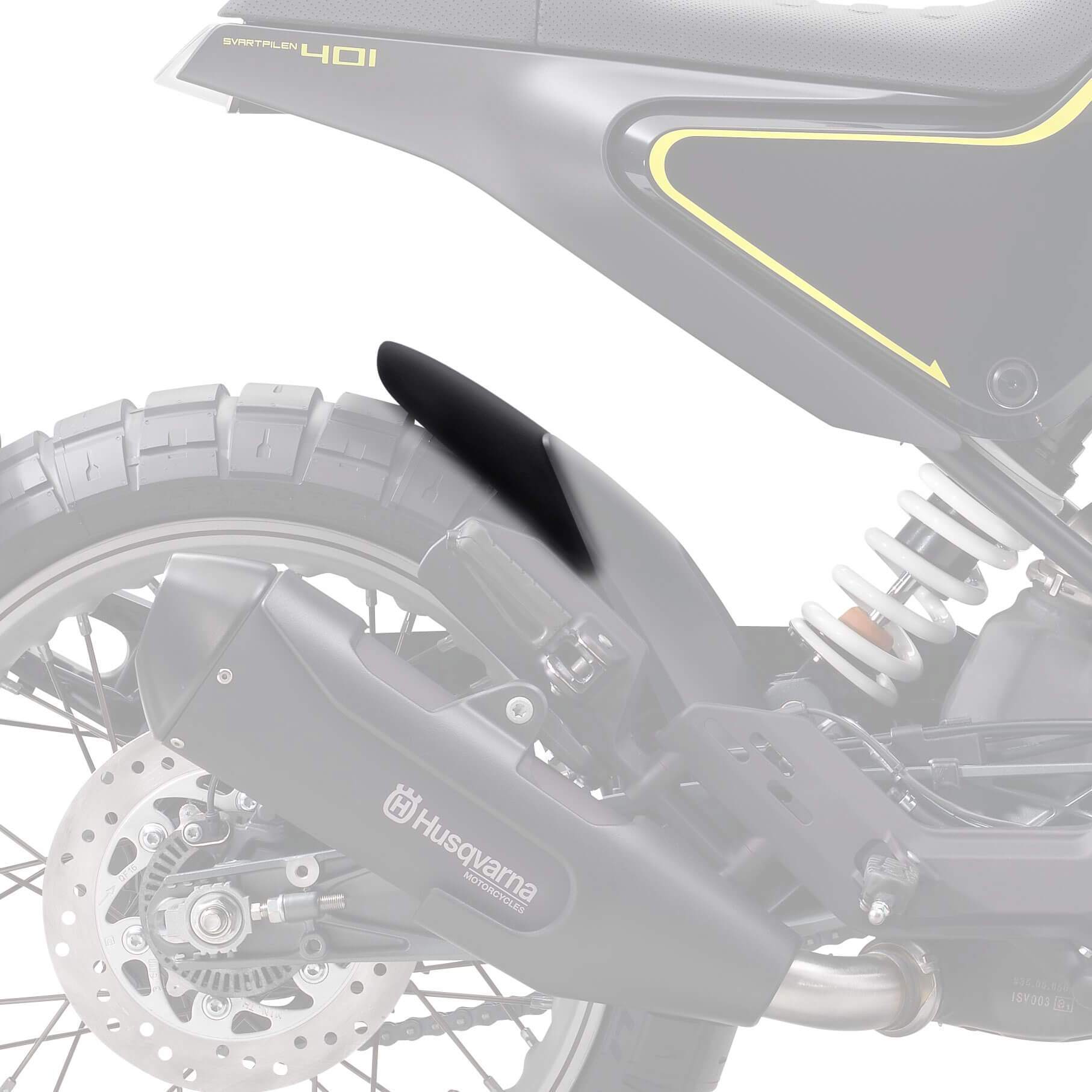 Hugger Extension | Matte Black | Husqvarna Svartpilen 401 2018> - Bikerr