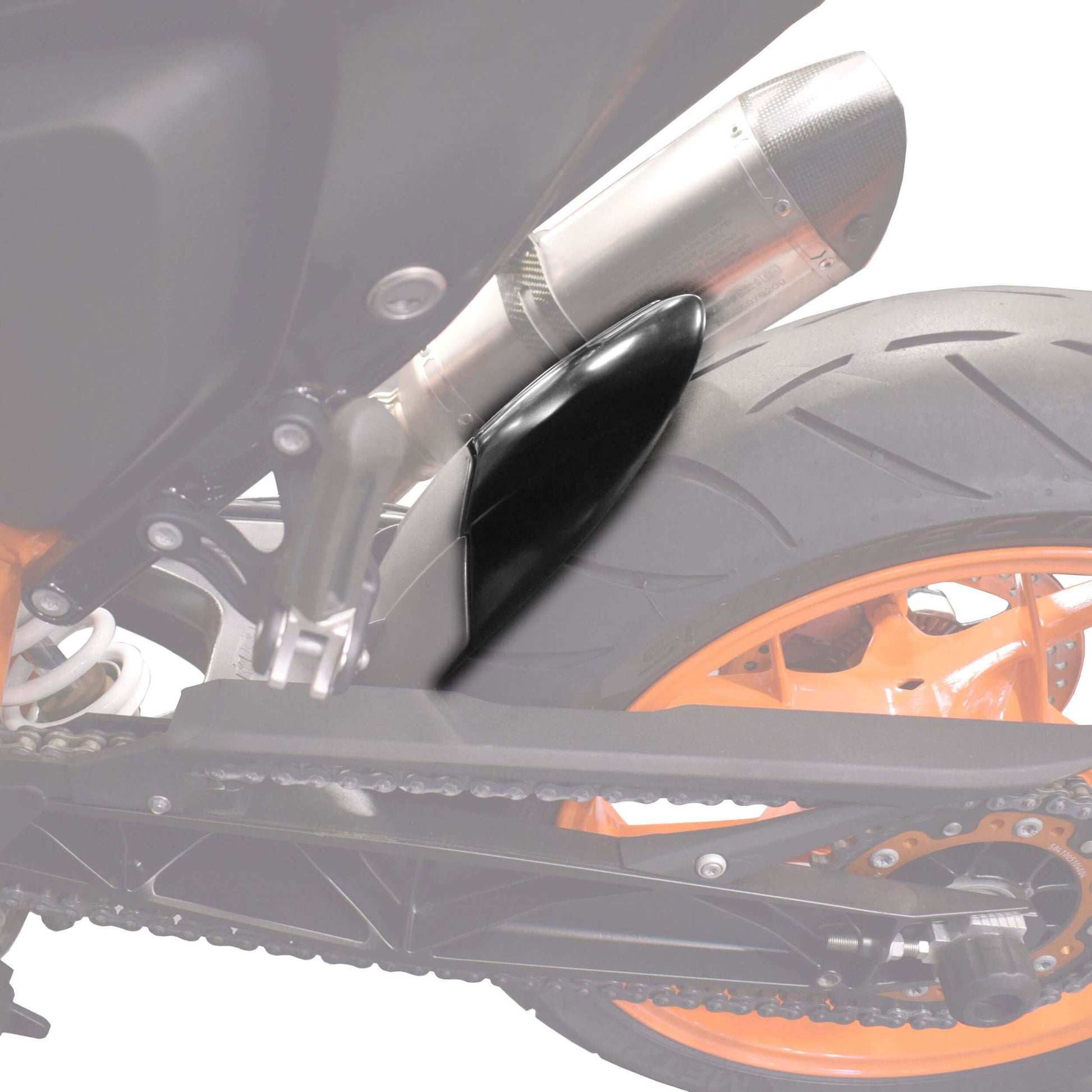 Hugger Extension | Matte Black | KTM 125 Duke 2017> - Bikerr