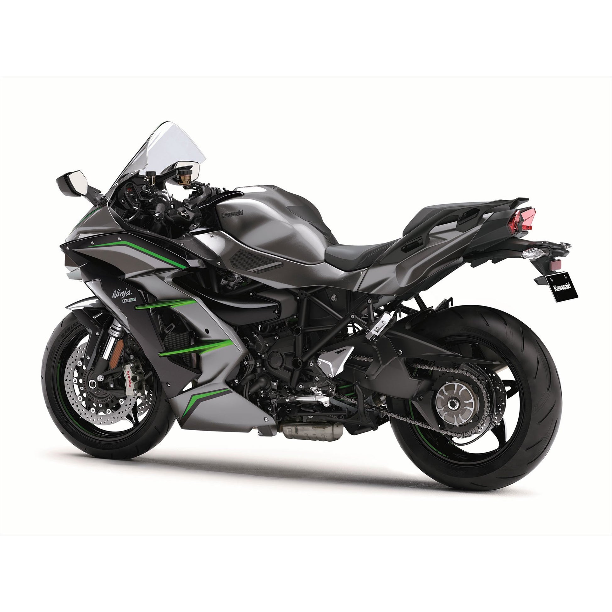 Hugger | Metallic Graphite Grey / Metallic Diablo Black / Emerald Blazed Green (SE) | Kawasaki Ninja H2 SX 2018> - Bikerr