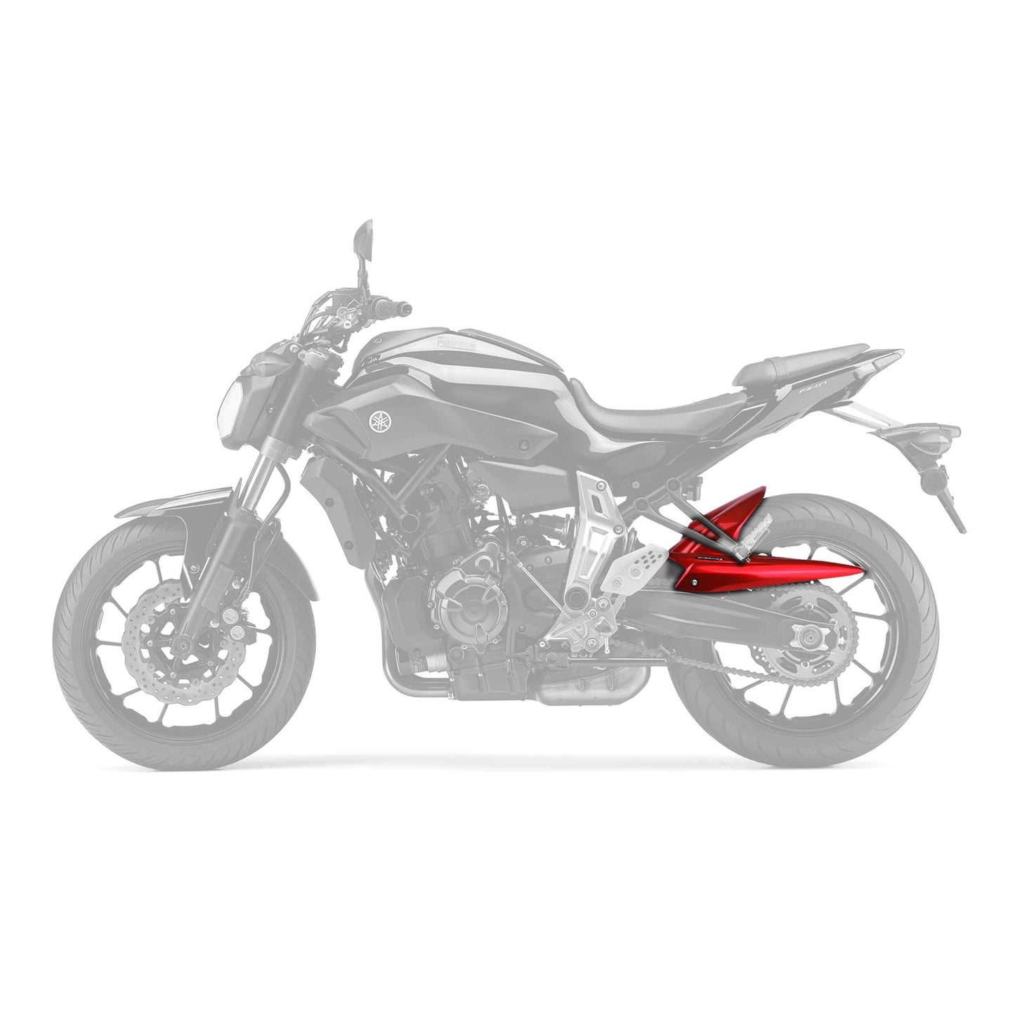 Hugger | Metallic Red (Lava Red) | Yamaha MT-07 2013> - Bikerr