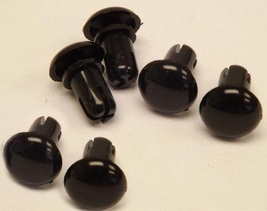 Push Rivets Black Plastic - Bikerr