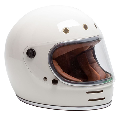 Vintage White Gloss Helmet