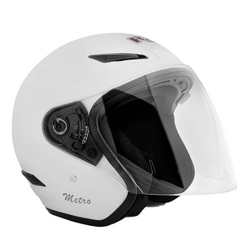 Metro White Helmet - Bikerr