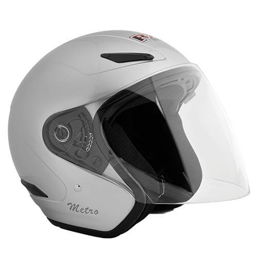 Metro Silver Helmet - Bikerr