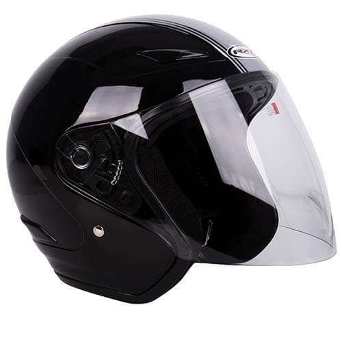 Metro Retro Black Silver Helmet - Bikerr