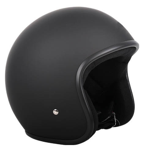 Low Ride Openface Matt Black Helmet - Bikerr