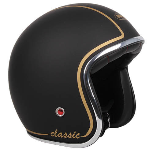 Classic Matt Gold Helmet - Bikerr