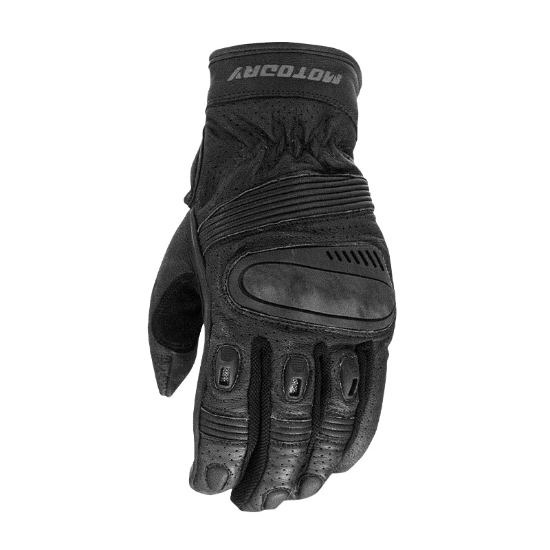 Roadster Vented Leather Glove Black - Bikerr