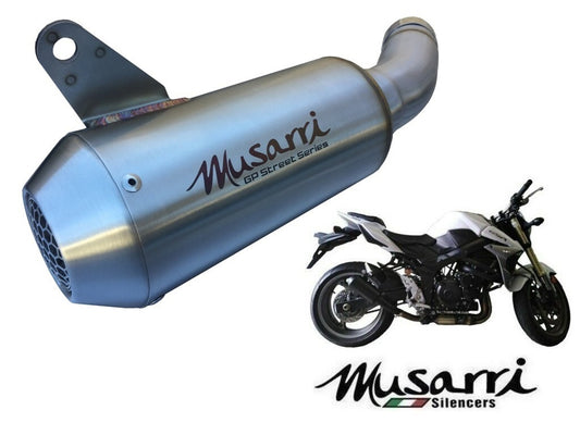 Suzuki GSR750 11-16 / GSXS750 16-21 - Musarri Street Series GP Slip-on Exhaust - SS - Bikerr