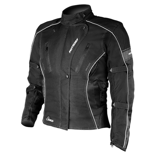 Siena Jacket Black/White Ladies - Bikerr