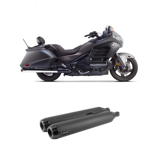 Slip On Honda Fb6 Goldwing (13 17) Black Dual Carbon Tip