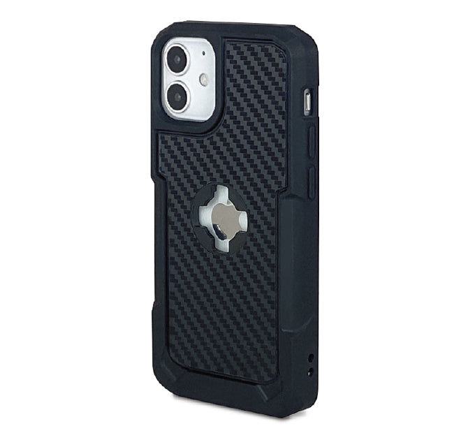 I Phone 12 Mini X Guard Case Carbon Fibre + Infinity Mount - Bikerr