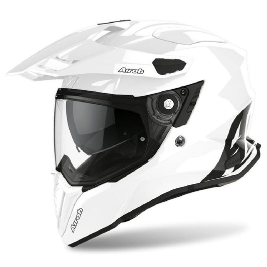 Commander White Gloss Helmet - Bikerr